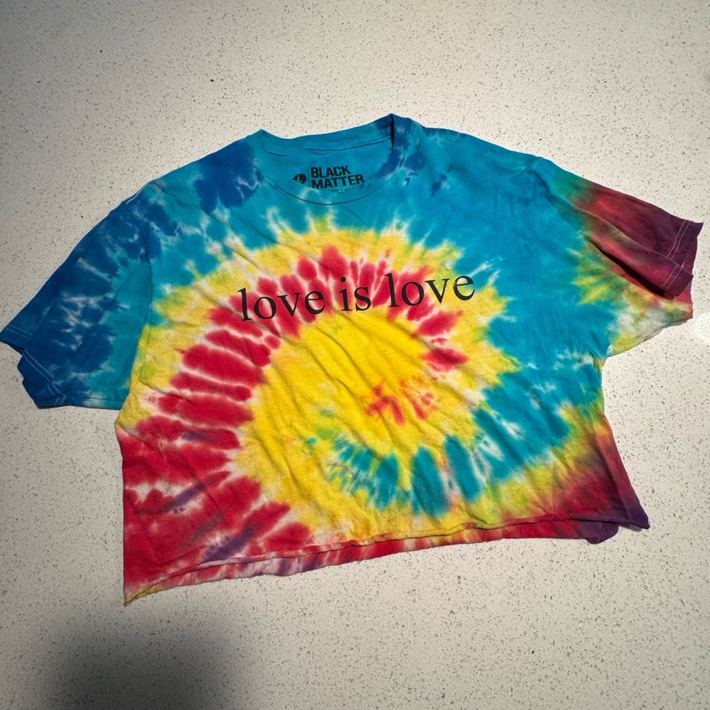 Black Matter Vibrant Tie-Dye Tee Love is Love